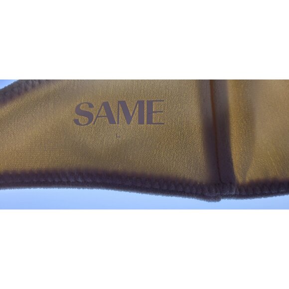 SAME LOS ANGELES BIKINY WOMENS TOP HAMMER BANDEU LARGE BEIGE FAUX SUEDE - Picture 7 of 7